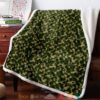 Louis Vuitton Green Camo Fleece Blanket