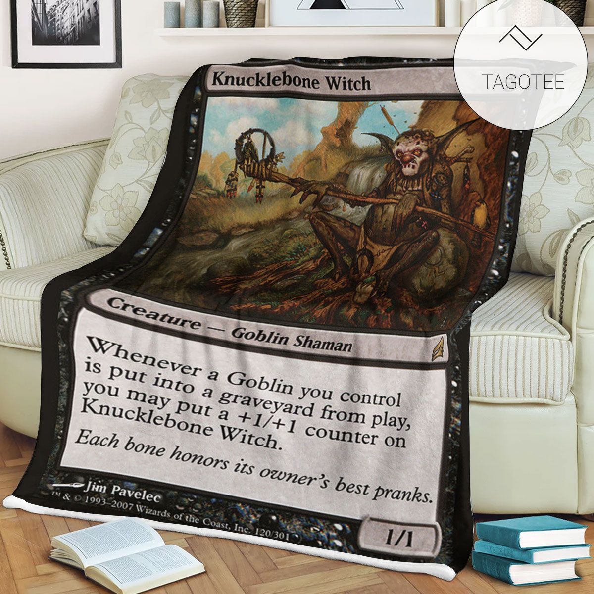 Lrw 120 Knucklebone Witch Mtg Game Magic The Gathering Fleece Blanket Lrw 120 Knucklebone Witch Mtg Game Magic The Gathering Fleece Blanket