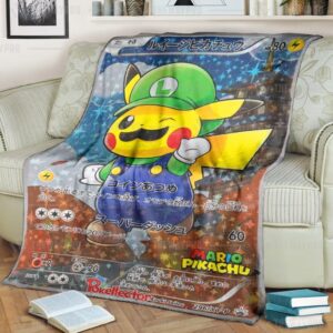 Luigi Pikachu Pokemon Blanket