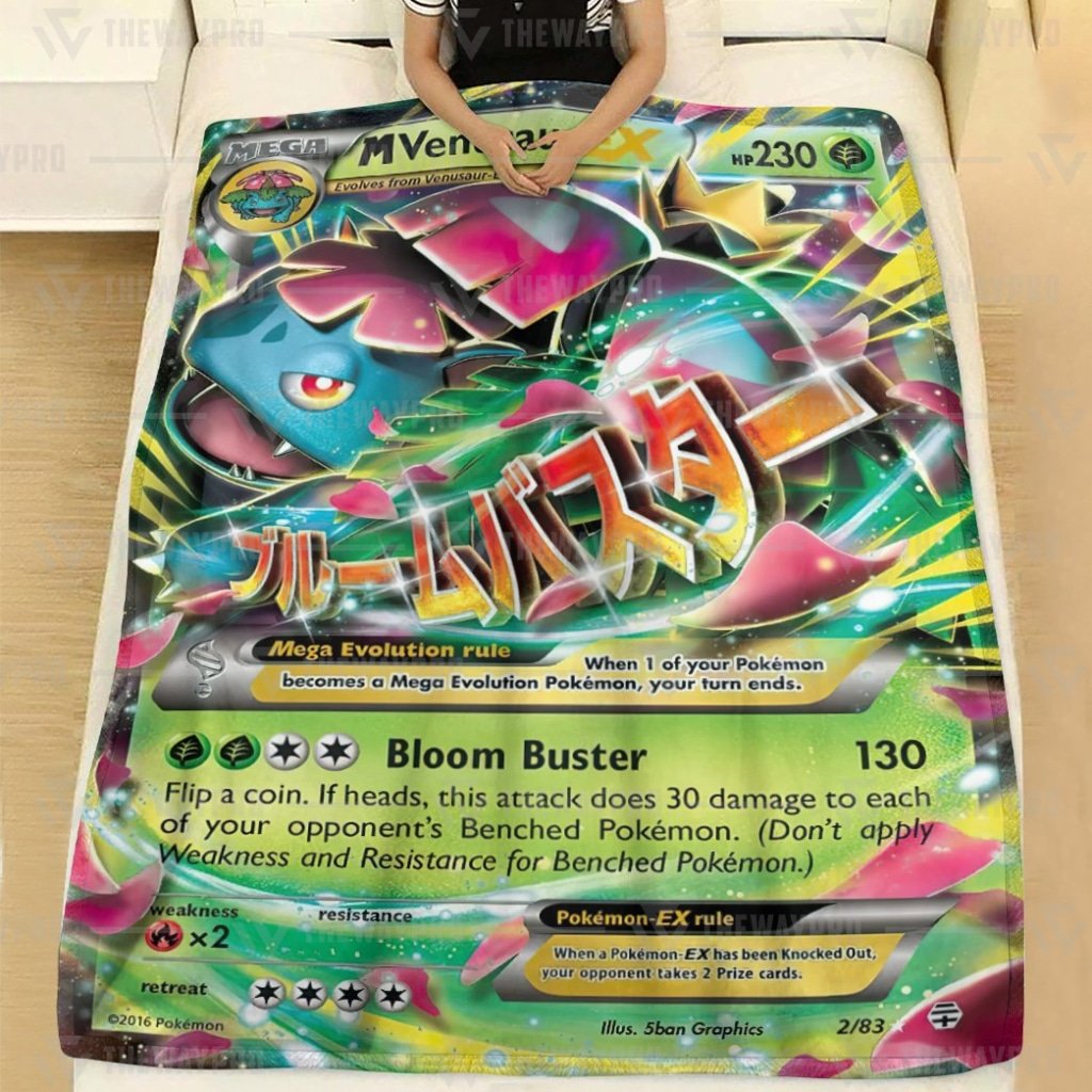M Venusaur Ex Pokemon Blanket M Venusaur Ex Pokemon Blanket