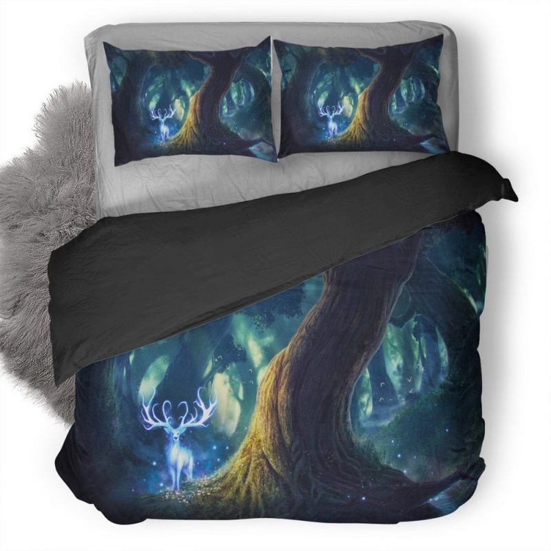 Magic Forest Fantasy Deer Db Duvet Cover and Pillowcase Set Bedding Set Magic Forest Fantasy Deer Db Duvet Cover and Pillowcase Set Bedding Set