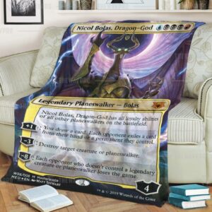 Magic The Gardening Nicol Bolas Dragon God Blanket
