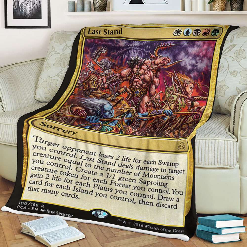 Magic The Gathering 100 Last Stand Blanket Magic The Gathering 100 Last Stand Blanket
