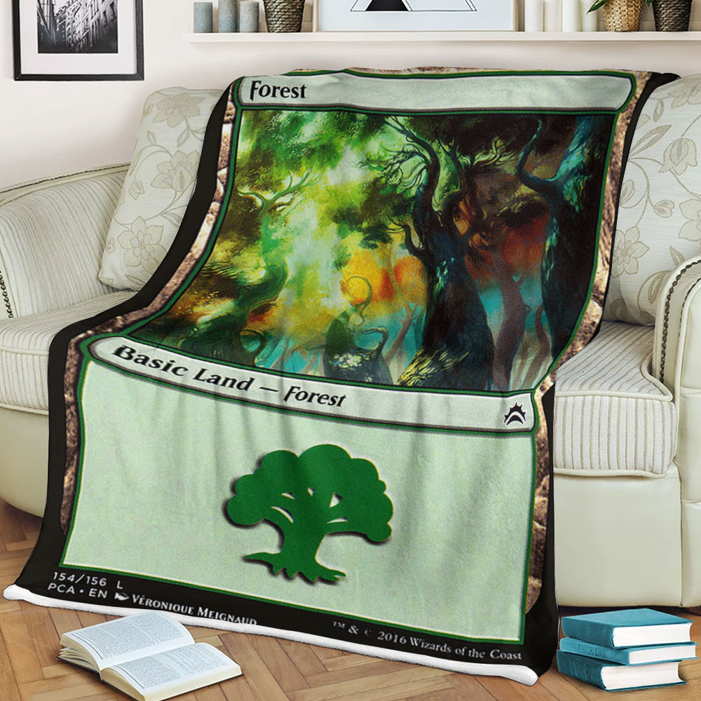 Magic The Gathering 154 Forest Blanket Magic The Gathering 154 Forest Blanket