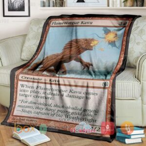 Magic The Gathering Flametongue Kavu Blanket