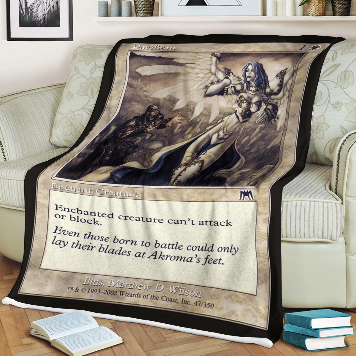 Magic The Gathering Pacifism Sherpa Blanket Magic The Gathering Pacifism Sherpa Blanket
