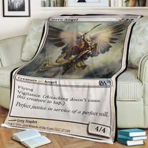 Magic The Gathering Serra Angel Sherpa Blanket