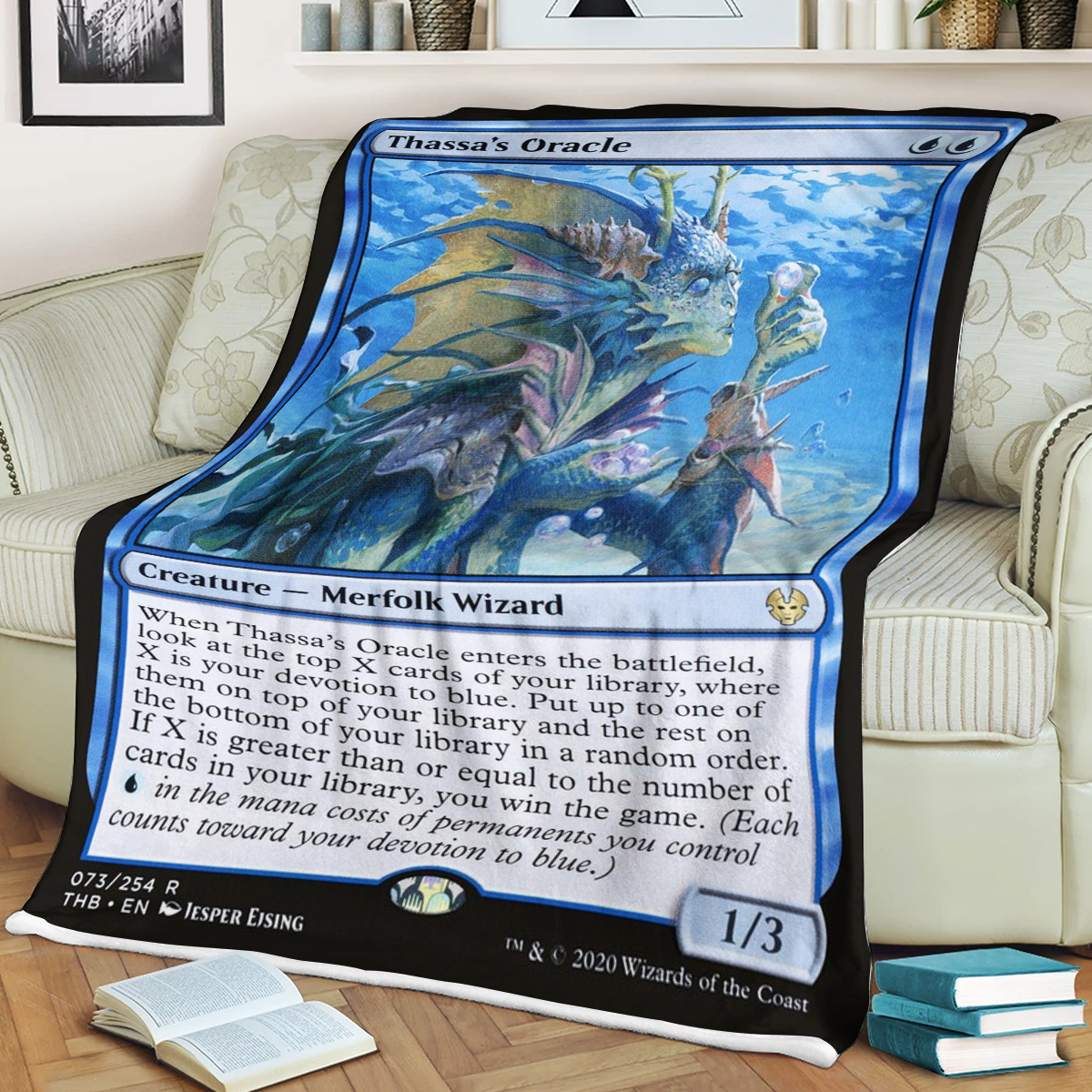 Magic The Gathering ThassaS Oracle Sherpa Blanket Magic The Gathering ThassaS Oracle Sherpa Blanket