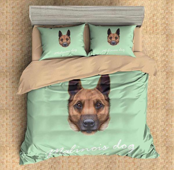Malinois Dog Duvet Cover and Pillowcase Set Bedding Set Malinois Dog Duvet Cover and Pillowcase Set Bedding Set