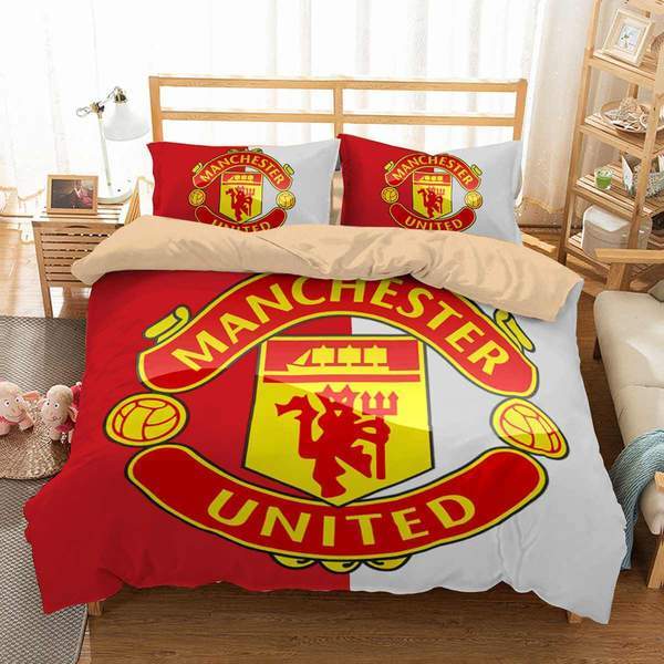 Manchester United Duvet Cover and Pillowcase Set Bedding Set 525 Manchester United Duvet Cover and Pillowcase Set Bedding Set 525