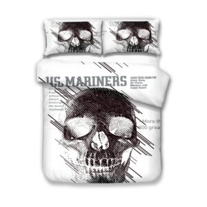 Mariners Skull Duvet Cover and Pillowcase Set Bedding Set scaled 1
