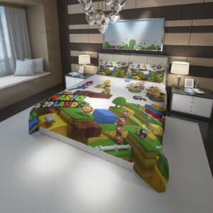 Mario Bros Super Mario video games Duvet Cover and Pillowcase Set Bedding Set scaled 1