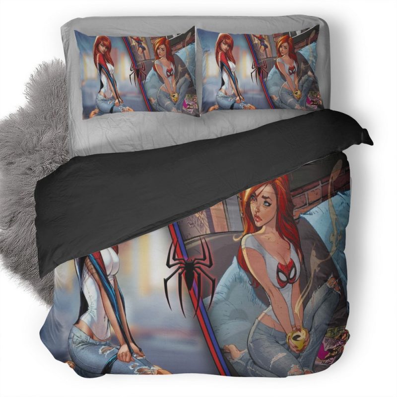 Mary Jane Watson Spider Man On Duvet Cover and Pillowcase Set Bedding Set Mary Jane Watson Spider Man On Duvet Cover and Pillowcase Set Bedding Set