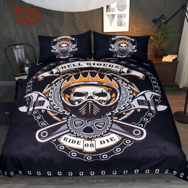 Mechanical Skull Gears Printed Duvet Cover and Pillowcase Set Bedding Set 384 Mechanical Skull Gears Printed Duvet Cover and Pillowcase Set Bedding Set 384