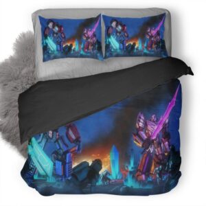 Megatron Optimus Prime Transformers Eg Duvet Cover and Pillowcase Set Bedding Set