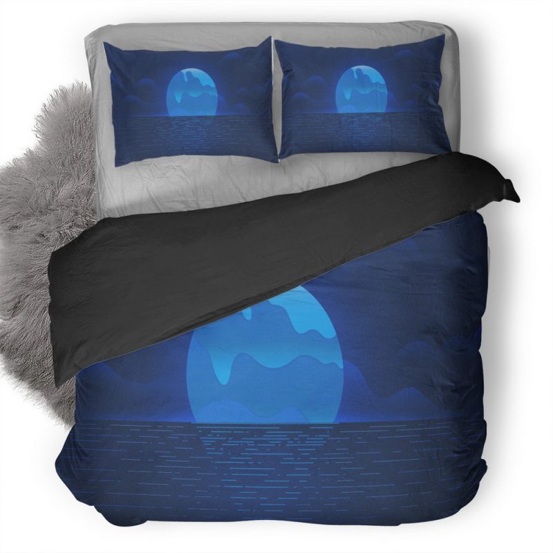 Melting July Blue Cool Ocean Sunet Oo Duvet Cover and Pillowcase Set Bedding Set Melting July Blue Cool Ocean Sunet Oo Duvet Cover and Pillowcase Set Bedding Set