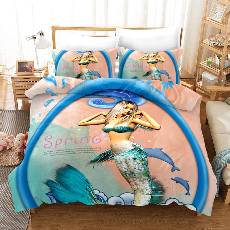 Mermaid 9 Duvet Cover and Pillowcase Set Bedding Set Mermaid 9 Duvet Cover and Pillowcase Set Bedding Set