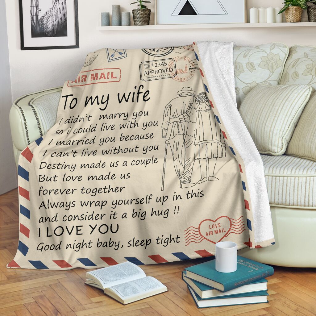 Message To My Wife I Love You Good Night Baby Sleep Tight Blanket Message To My Wife I Love You Good Night Baby Sleep Tight Blanket