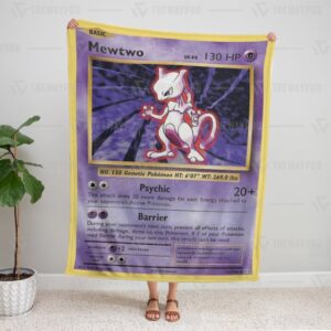 Mewtwo Evolutions Pokemon Fleece Blanket