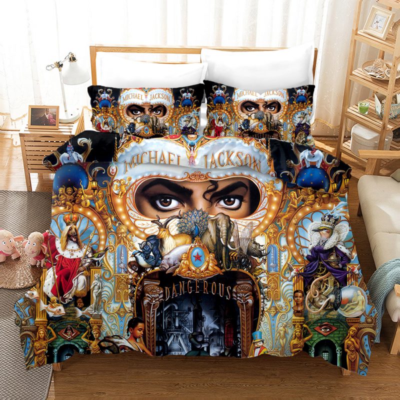 Michael Jackson 3 Duvet Cover and Pillowcase Set Bedding Set Michael Jackson 3 Duvet Cover and Pillowcase Set Bedding Set