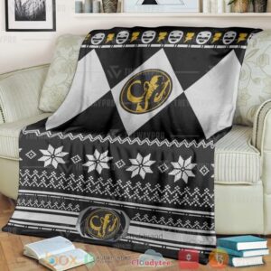 Mighty Morphin Black Power Rangers Ugly Christmas Custom Soft Blanket