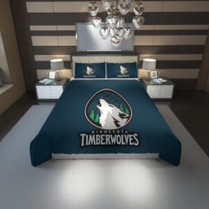 Minnesota Timberwolves 31 Duvet Cover and Pillowcase Set Bedding Set scaled 1