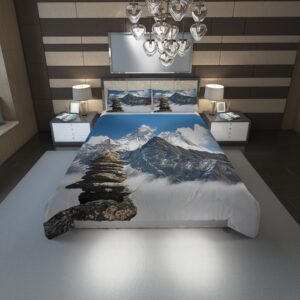 Mount Everest Wallpaper Duvet Cover and Pillowcase Set Bedding Set 1157 scaled 1
