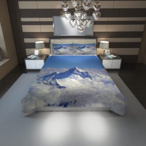 Mount Everest Wallpaper Duvet Cover and Pillowcase Set Bedding Set 1160 scaled 1