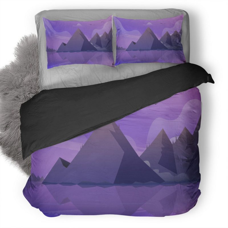 Mountain Landscape Illustration Ls Duvet Cover and Pillowcase Set Bedding Set Mountain Landscape Illustration Ls Duvet Cover and Pillowcase Set Bedding Set