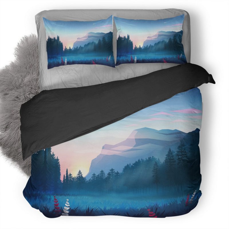 Mountains Digital Art Minimalist L9 Duvet Cover and Pillowcase Set Bedding Set Mountains Digital Art Minimalist L9 Duvet Cover and Pillowcase Set Bedding Set