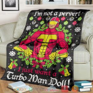 Movie Jatw Turbo Man Christmas Ugly Pattern Custom Soft Blanket