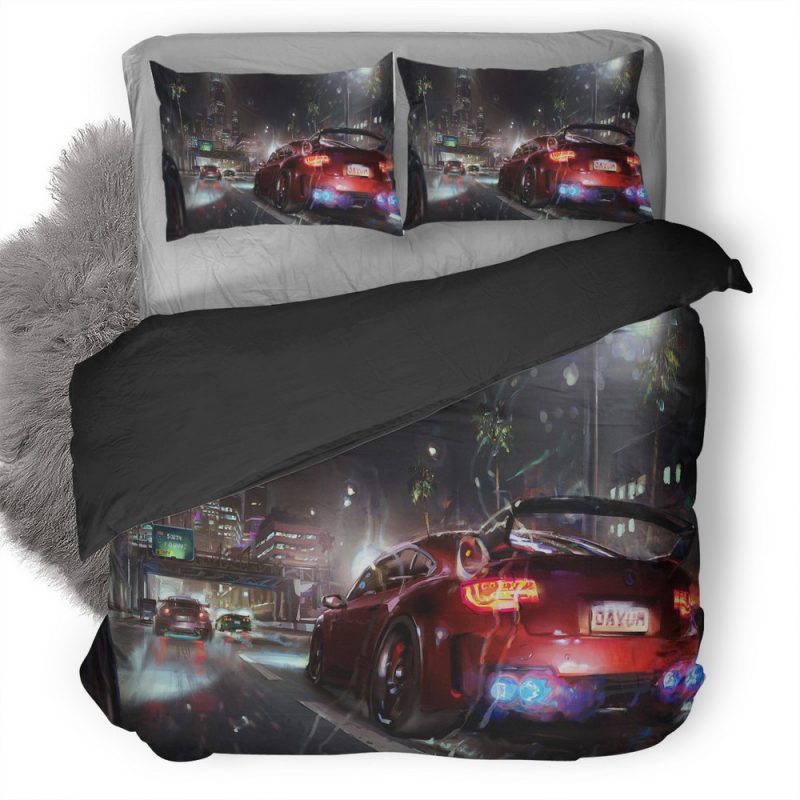 Mustang Car Rear View City Raining Artwork Ho Duvet Cover and Pillowcase Set Bedding Set Mustang Car Rear View City Raining Artwork Ho Duvet Cover and Pillowcase Set Bedding Set