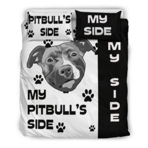 My Pitbulls Side Duvet Cover and Pillowcase Set Bedding Set