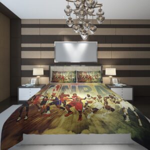 NBA 2 NBA Basketball ize Duvet Cover and Pillowcase Set Bedding Set scaled 1