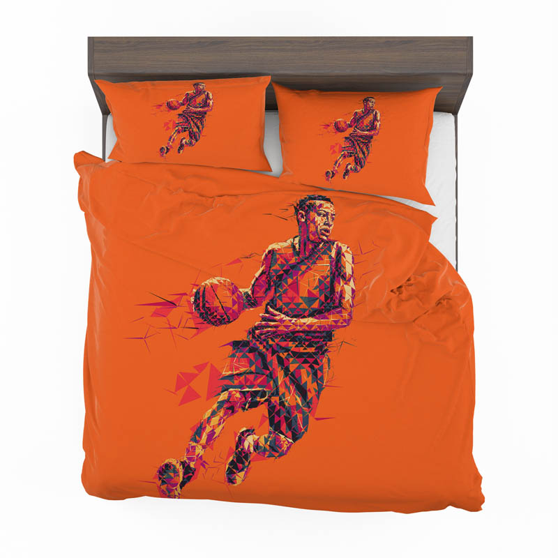 NBA Basketball Player Low Poly Mosaic Art Duvet Cover and Pillowcase Set Bedding Set NBA Basketball Player Low Poly Mosaic Art Duvet Cover and Pillowcase Set Bedding Set