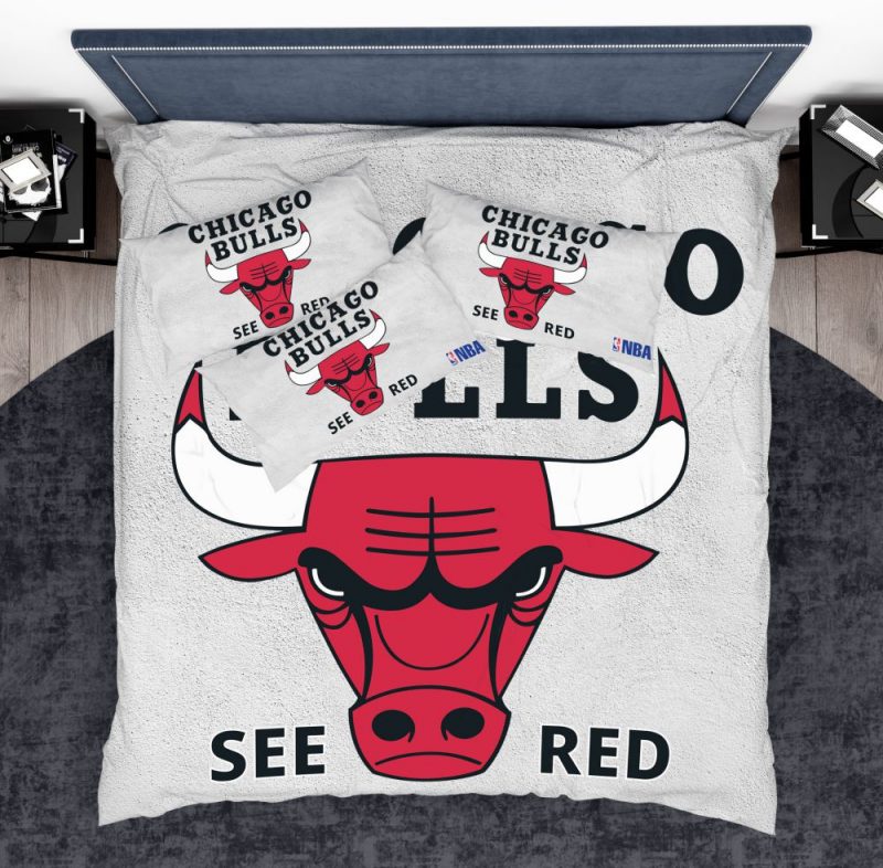 NBA Chicago Bulls Duvet Cover and Pillowcase Set Bedding Set 947 NBA Chicago Bulls Duvet Cover and Pillowcase Set Bedding Set 947
