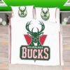NBA Milwaukee Bucks Duvet Cover and Pillowcase Set Bedding Set