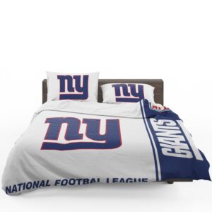NFL New York Giants Duvet Cover and Pillowcase Set Bedding Set