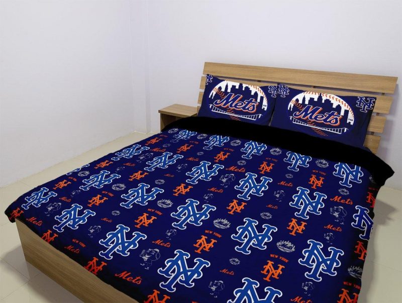 New York Mets Duvet Cover and Pillowcase Set Bedding Set 1002 New York Mets Duvet Cover and Pillowcase Set Bedding Set 1002