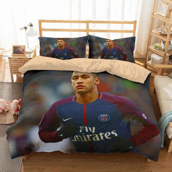 Neymar 2 Duvet Cover and Pillowcase Set Bedding Set Neymar 2 Duvet Cover and Pillowcase Set Bedding Set