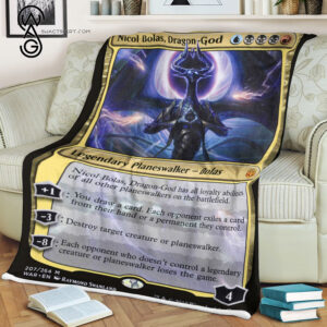 Nicol Bolas Dragon God Game Magic The Gathering Blanket