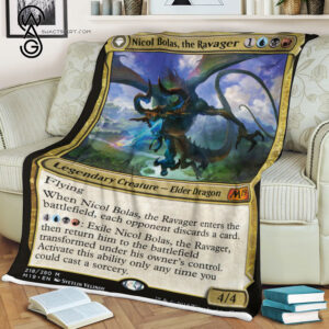 Nicol Bolas The Ravager Game Magic The Gathering Blanket 1