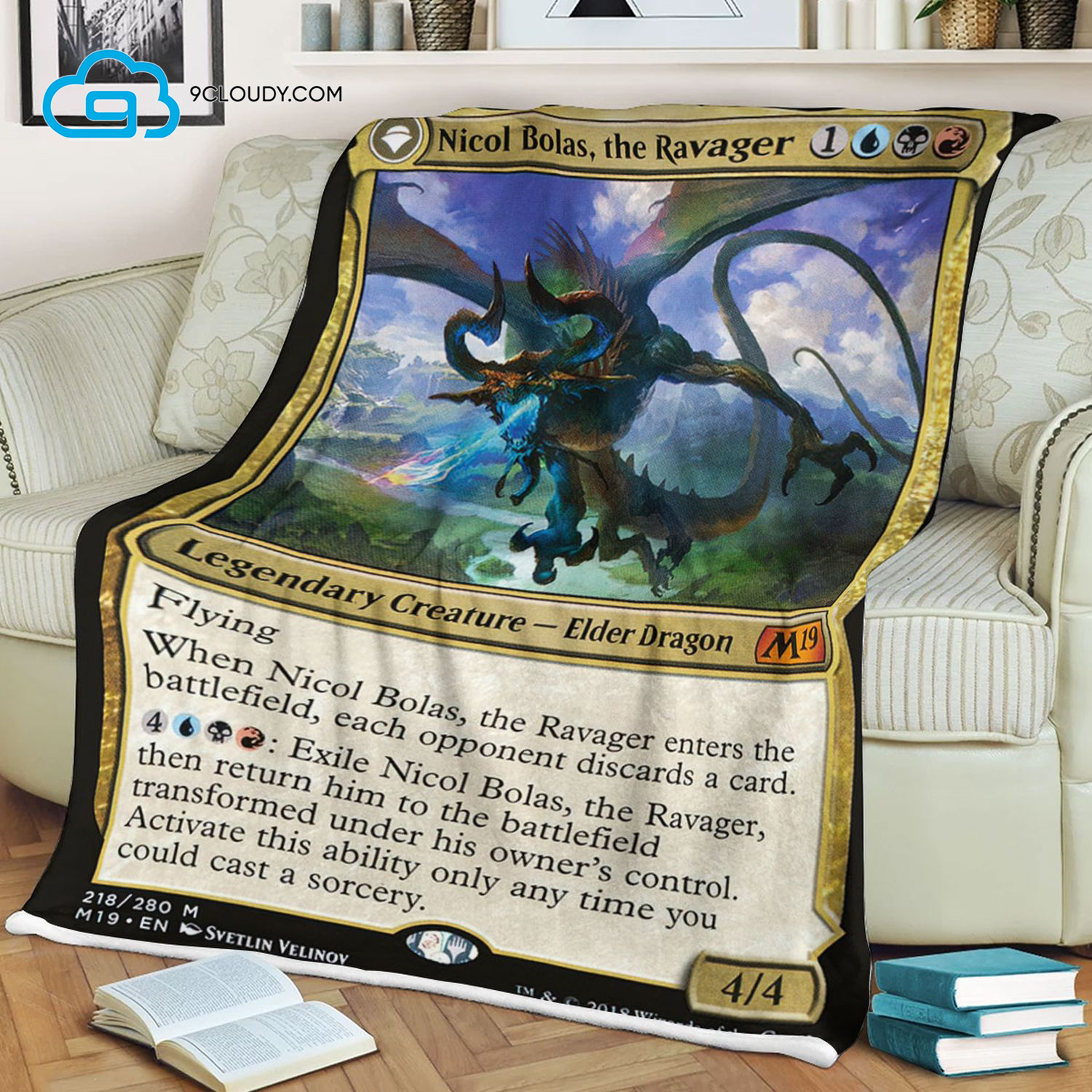 Nicol Bolas The Ravager Game Magic The Gathering Blanket Nicol Bolas The Ravager Game Magic The Gathering Blanket