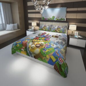 Nintendo Super Mario Super Mario World Duvet Cover and Pillowcase Set Bedding Set scaled 1
