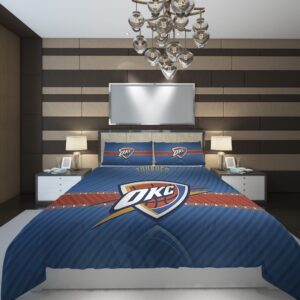 Oklahoma City Thunder NBA Basketball ize Duvet Cover and Pillowcase Set Bedding Set scaled 1