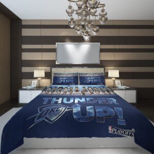 Oklahoma City Thunder team 1 NBA Basketball ize Duvet Cover and Pillowcase Set Bedding Set scaled 1