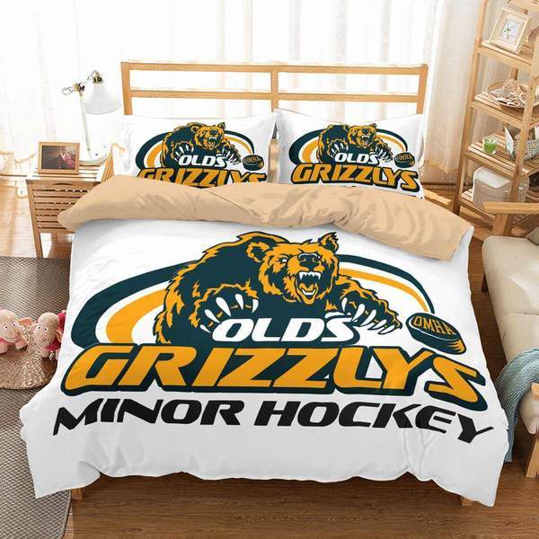 Olds Minor Hockey Duvet Cover and Pillowcase Set Bedding Set Olds Minor Hockey Duvet Cover and Pillowcase Set Bedding Set