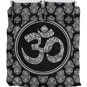 Om And Hamsa Duver Duvet Cover and Pillowcase Set Bedding Set