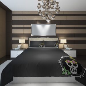 One Piece Logo Brook Duvet Cover and Pillowcase Set Bedding Set scaled 1