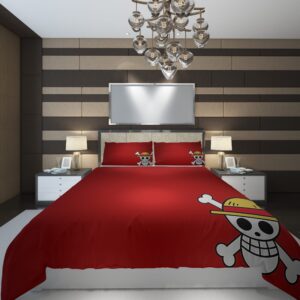 One Piece Logo Luffy Duvet Cover and Pillowcase Set Bedding Set scaled 1